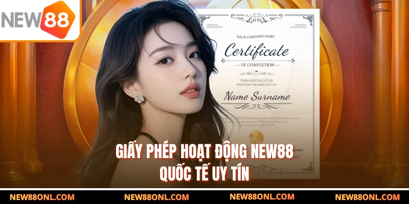 Giấy phép hoạt động NEW88 quốc tế uy tín